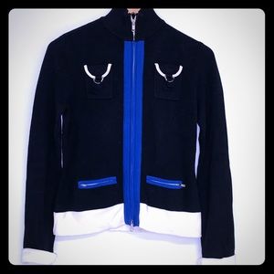 💥TOPS SALE💥 ETINCELLE COUTURE SPORT SWEATSHIRT IN BLACK/WHITE.